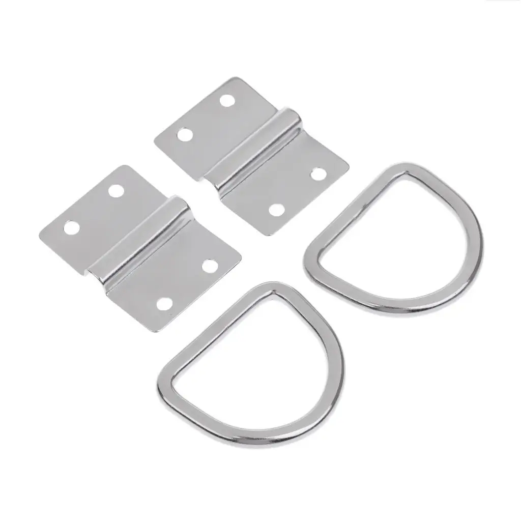 2 Pack Heavy Duty D Ring Tie Downs Lashing Anchor Point Securing for Kayaks, Trucks, Trailers, ATVs