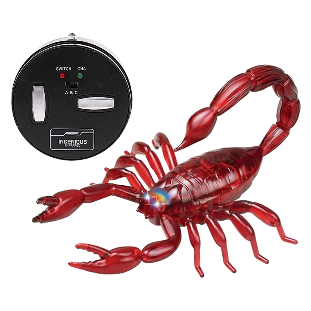 USB Infrared RC Remote Control Scorpion Toy Smashing Realistic Insects Jokes Tricky Toys Gifts for Boys Girls