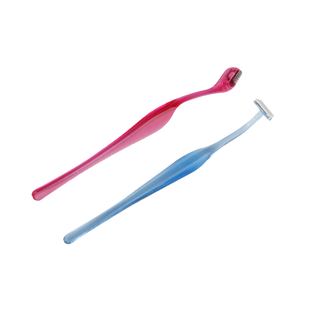 2pcs Eyebrow Trimmer, Stainless Steel Eyebrow Razor Shaper for Men and Women,