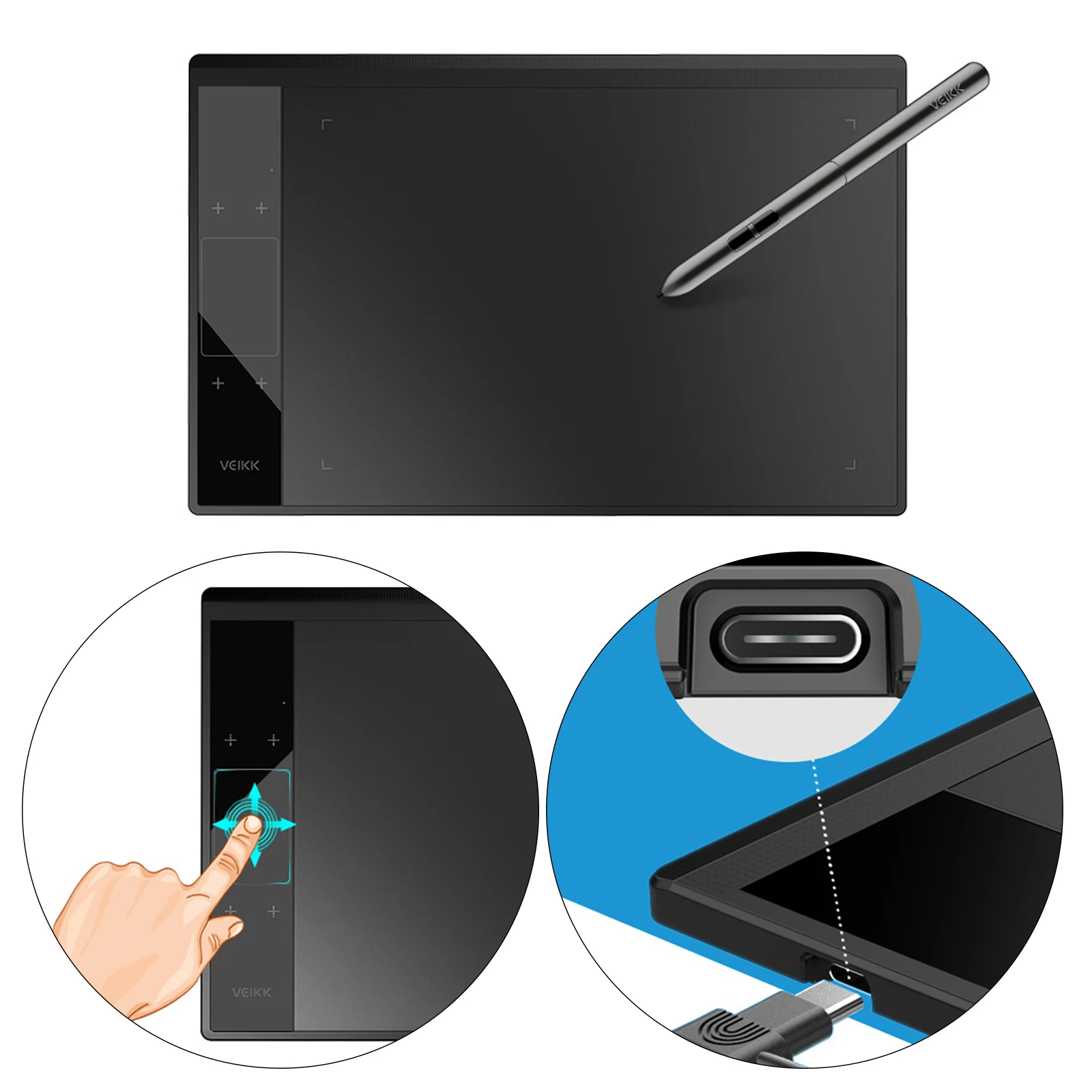Professional Art Graphics Tablet Pad 8192 Levels Pressure Stylus Pen Notepad