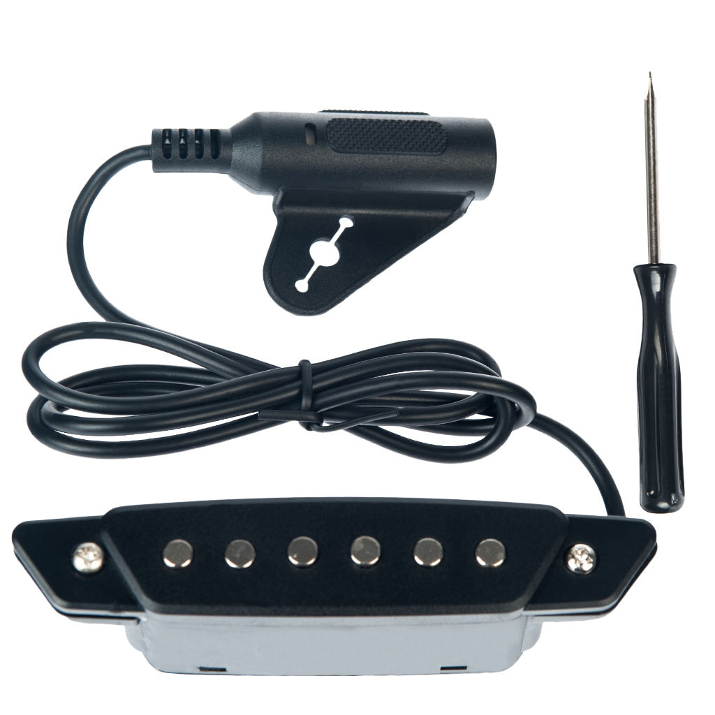 SH-85 Soundhole Pickup for 6 Or 12 String Acoustic Guitar, Black Color
