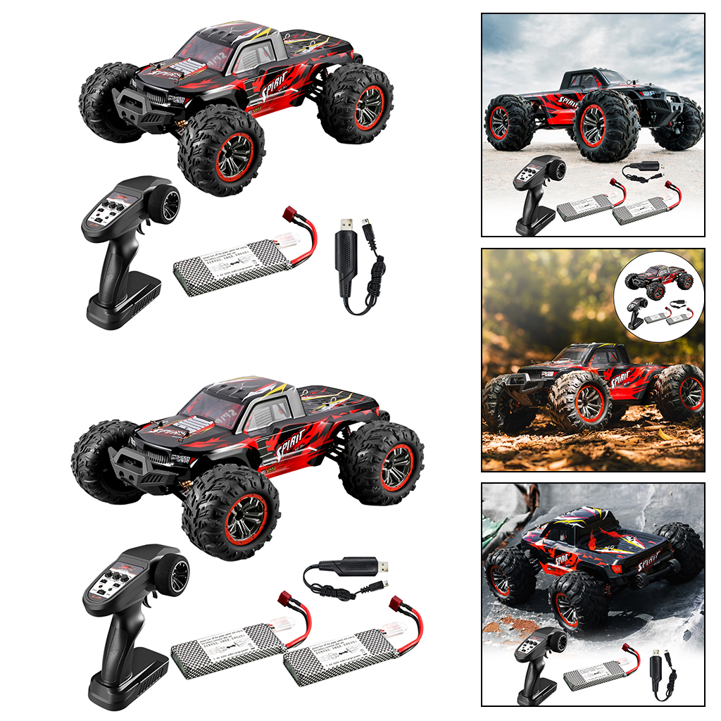 Vary Terrain 1:10 RC Car 2.4G 4WD Truck Large Capacity Battery 100 Meter Remote Distance Climbing Car Toy for Boys and Adults