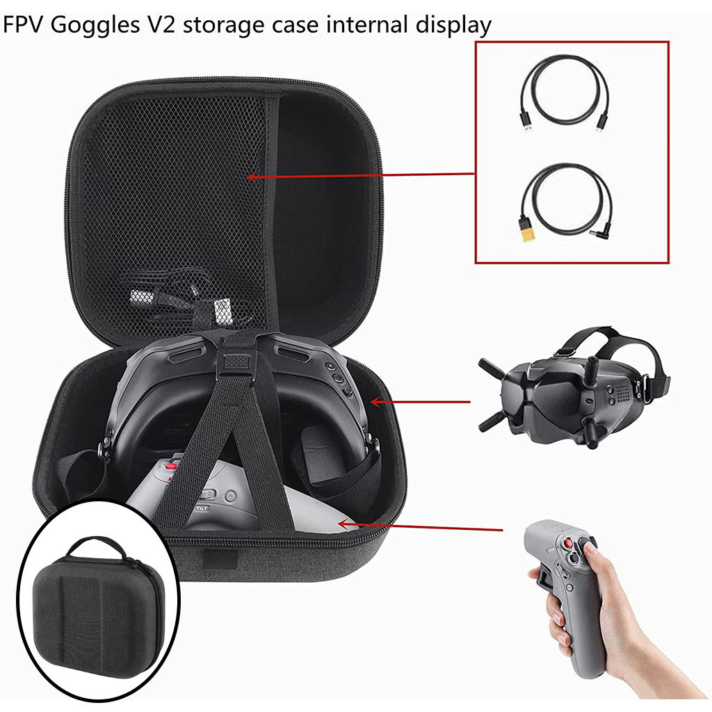 Portable Storage Box for DJI   Glasses V2 VR Glasses Suitcase