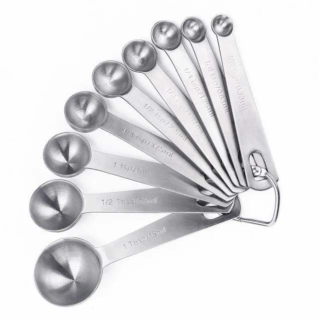 Magnetic Measuring Cups Spoons Dual-Sided Kitchen Spoon Stainless Steel Set  Measuring Spoon - AliExpress