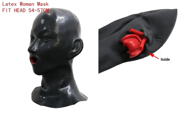 0,6mm Mould Vollen Kopf Latex Maske Fetisch Offen Geschlossen