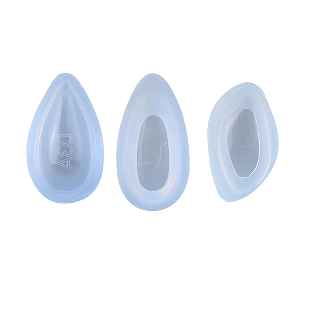 3 Piece Water Drop Crystal Cabochon Pendants Silicone Molds Jewelry Making Mould