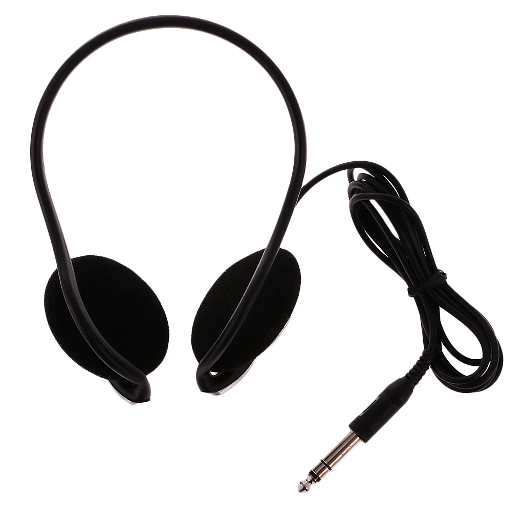 6.3mm Plug Headset Headphones for Keyboard And Digital Piano, with 1.5m/5ft Cable