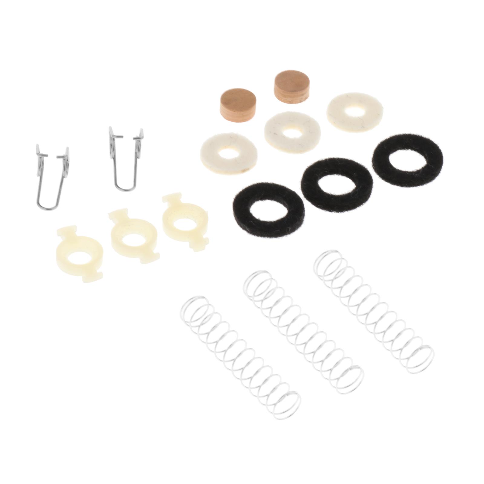 Set of 16 Trumpet Piston Valve Repair Kit w/ Piston Spring Felt Pad for Trumpet Cornet Parts