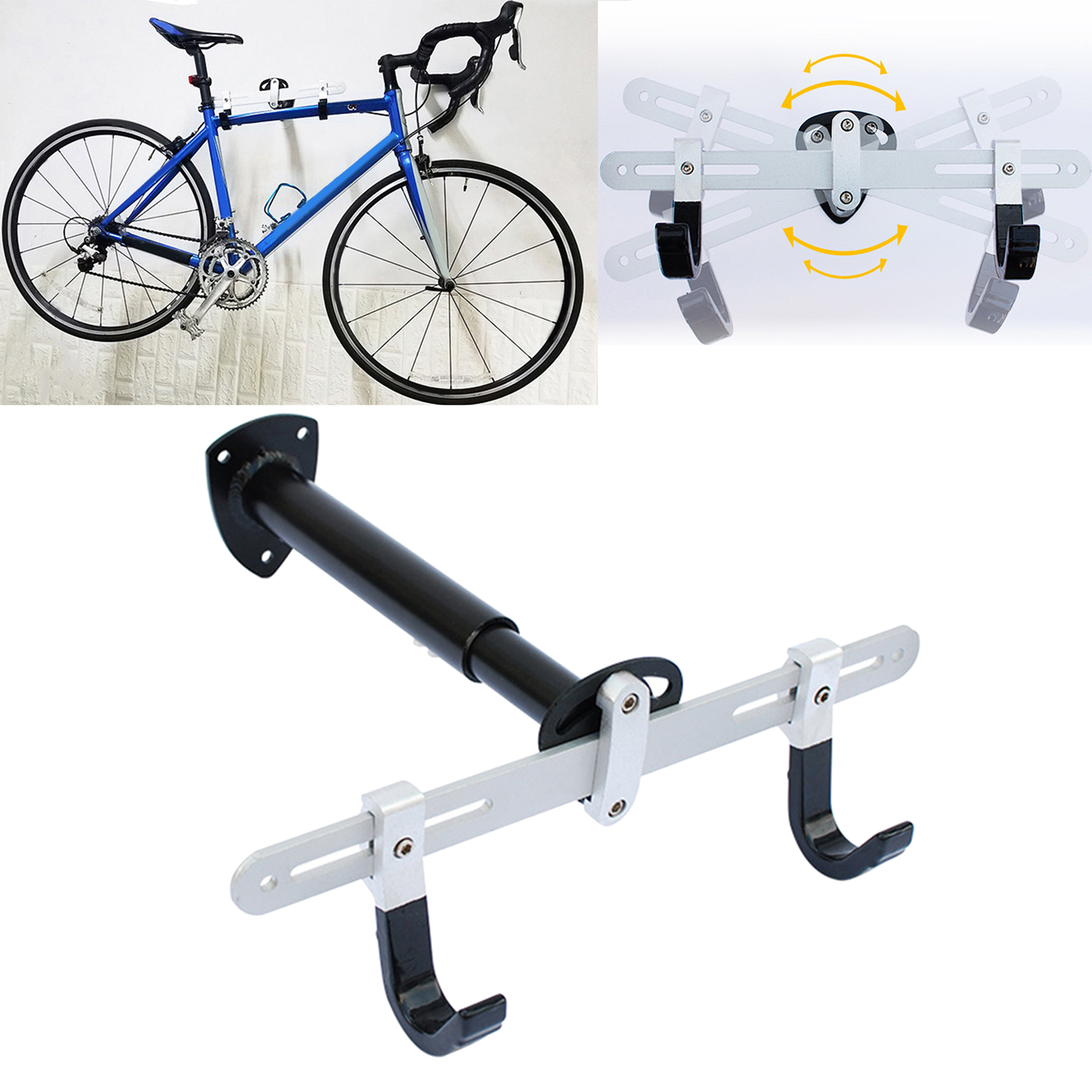 Wall Mount Hanger Adjustable Horizontal Rack for Home Shed with Screws