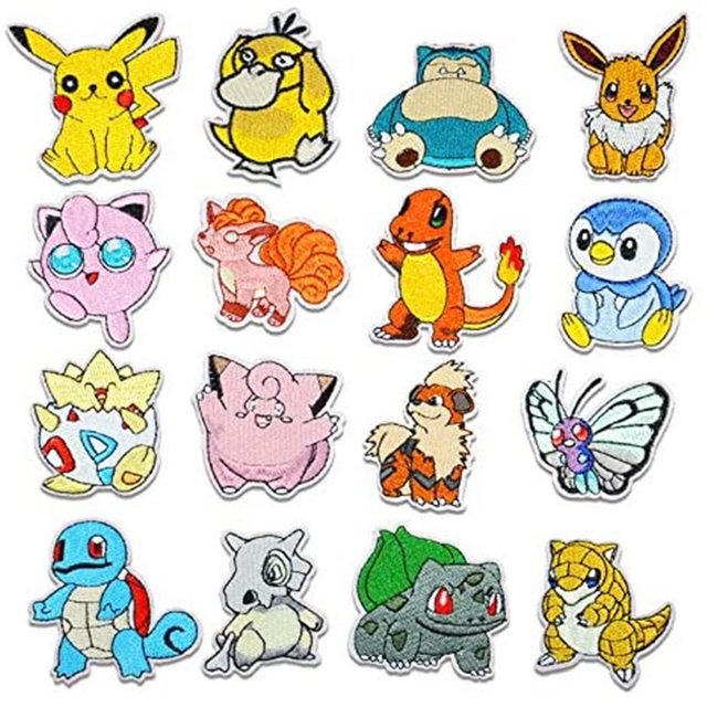 Pikachu Fundo Transparente Pokémon Amarelo Pi Ferro em Patches de  Transferência para Roupas Infantis DIY Crachá Adesivos Laváveis ​​Apliques  em Roupas