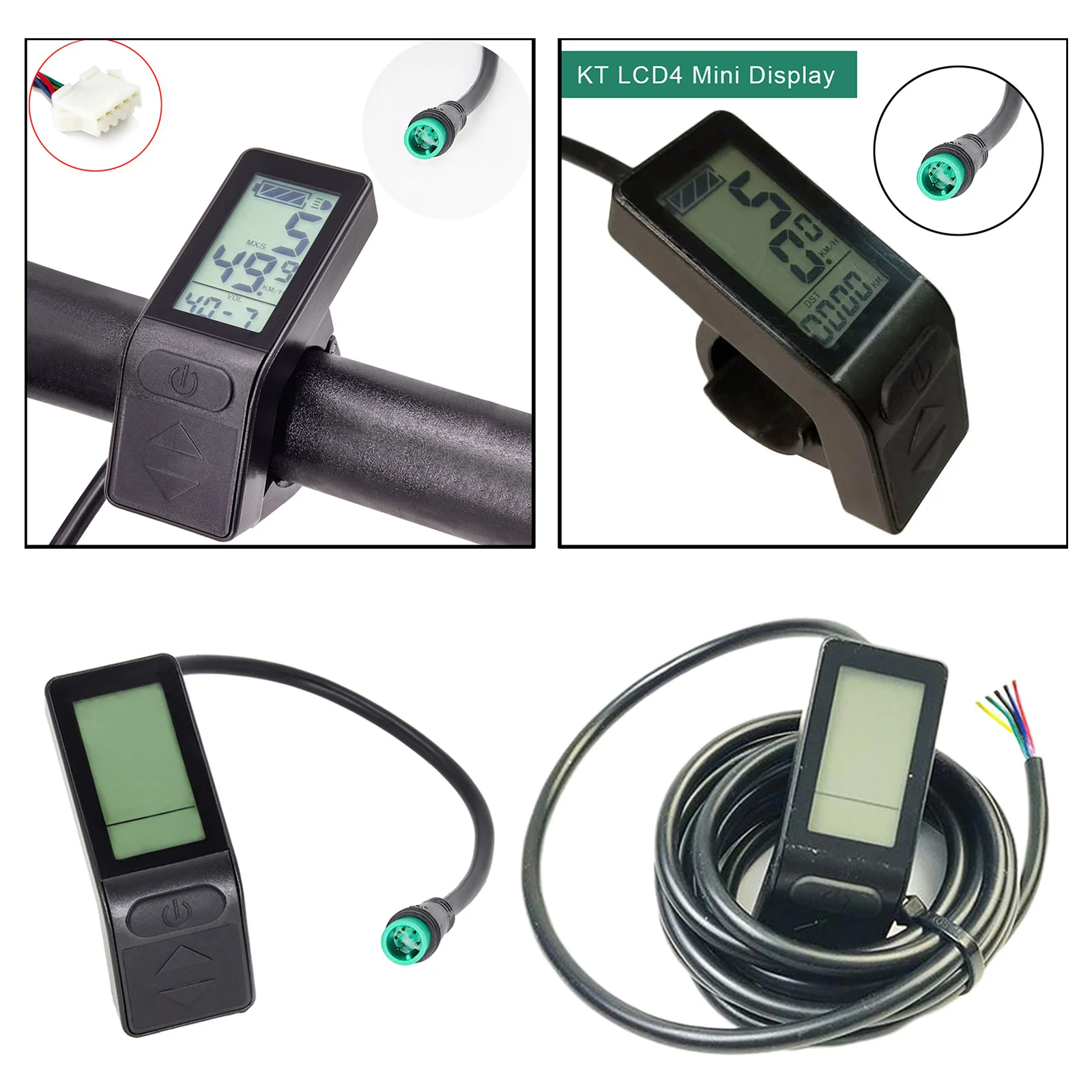 LCD Mini Electric Bike Display Waterproof Speed Controller For Motor E bicycle Conversion Kit