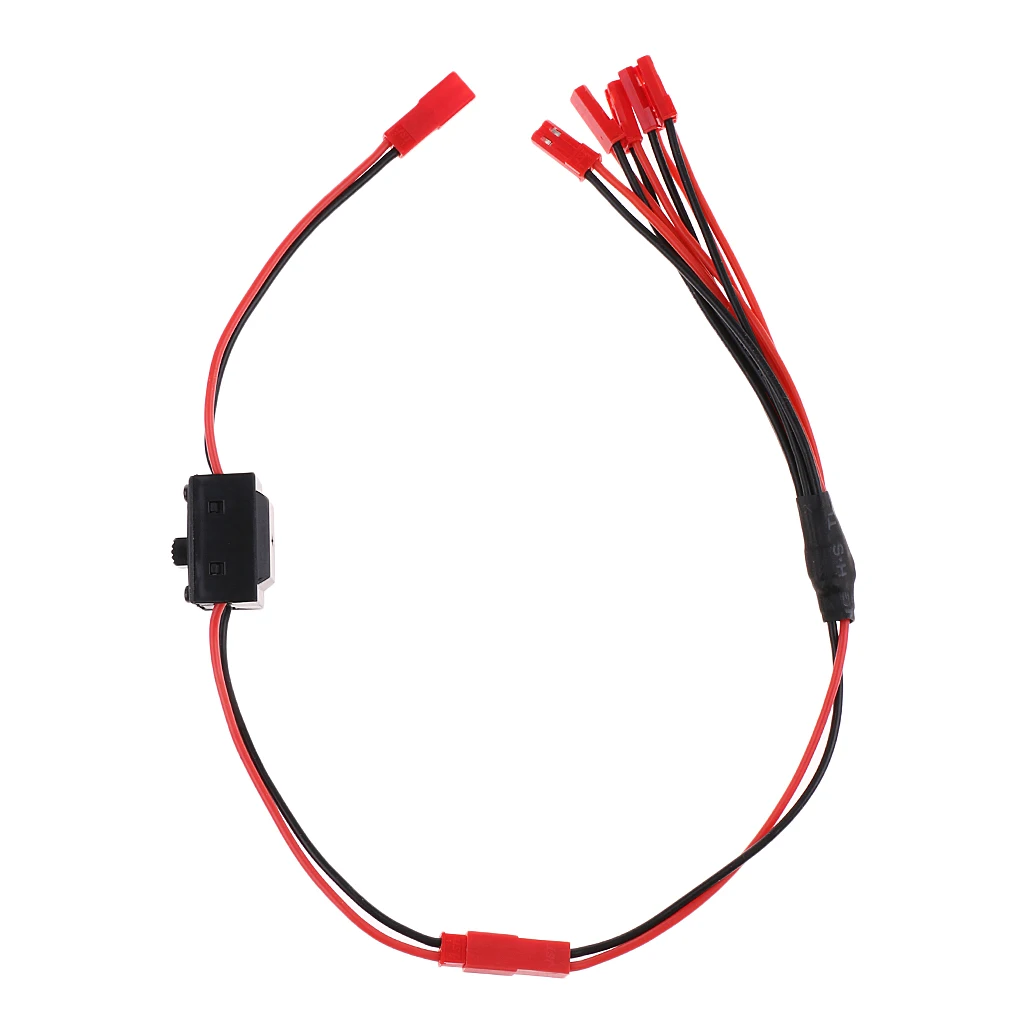 5 in 1 JST Parallel Adapter RC Battery Connection Kit with Switch 42cm