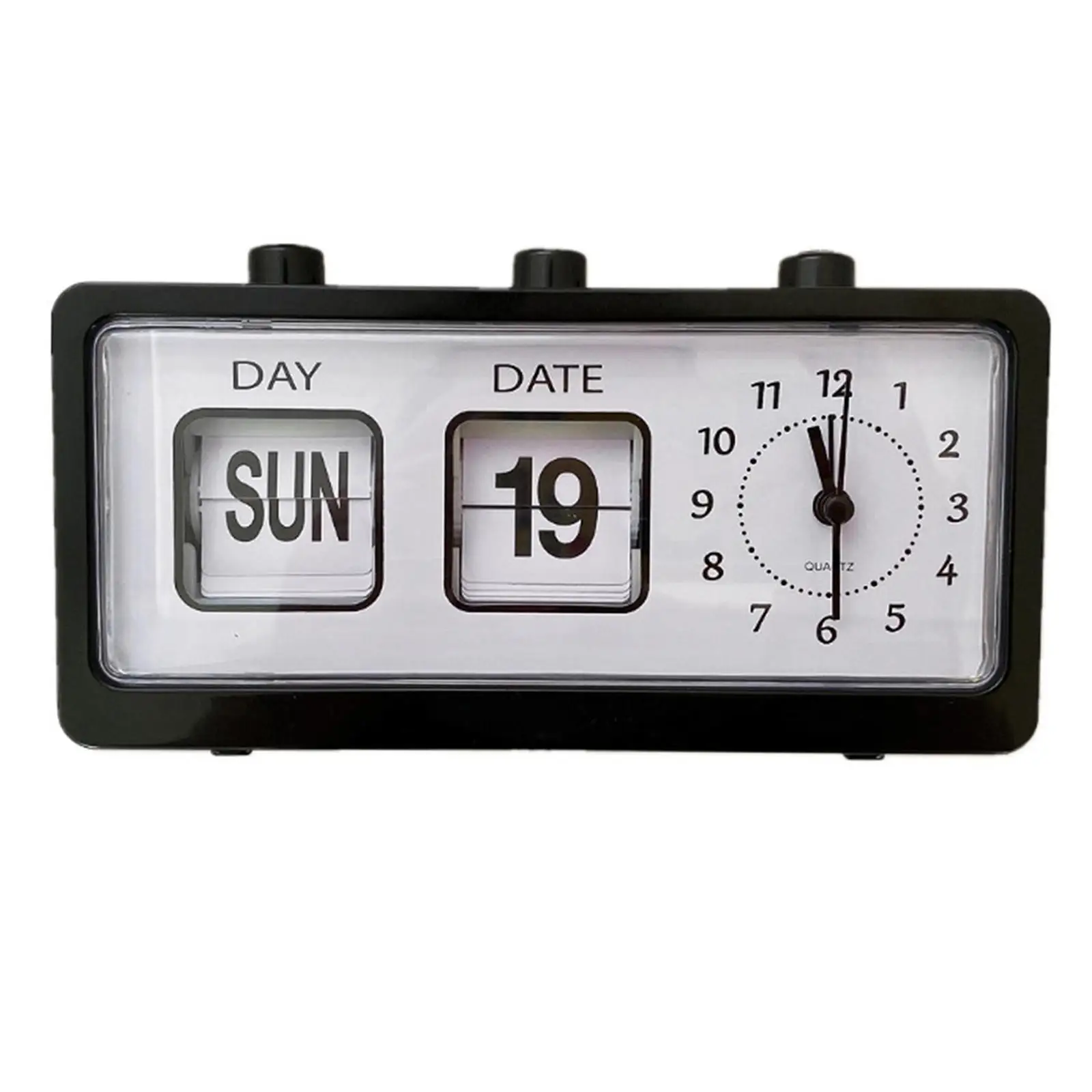 Multifunction Manual Flip Clock Calendar Reminder Digital Alarm Clock Bedside Clock Table Clock for Bedroom Living Room Decor