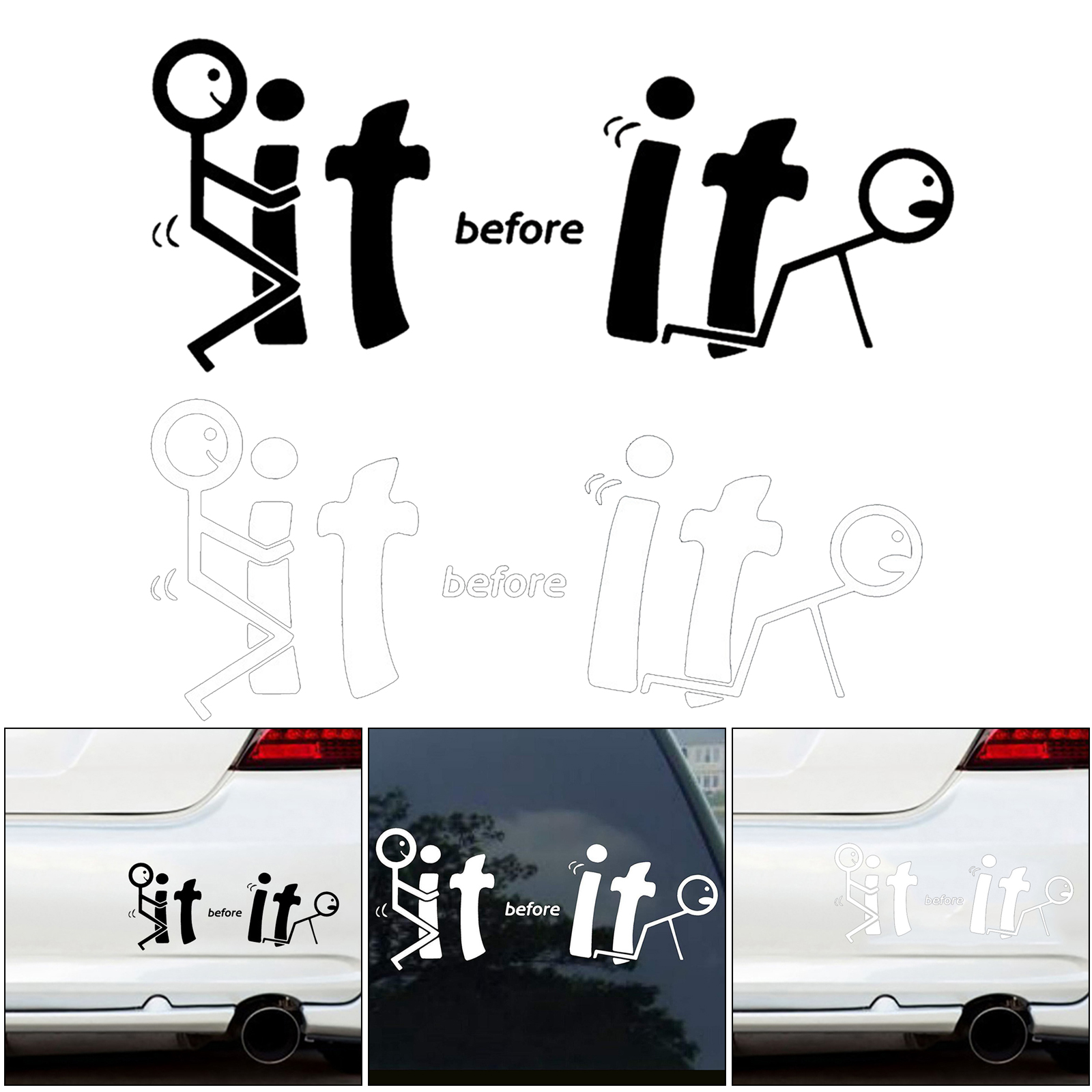 -It before It Fu-cks You Vinyl Decal Window for  Car Truck