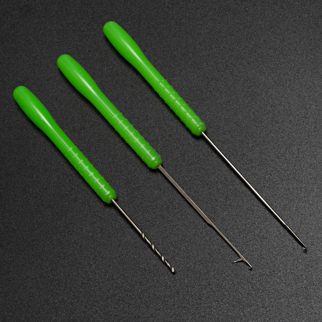 Stainless Steel Fishing Baiting Splicing Needle Rig Driller Puller Tool Set for Lures Baits Making