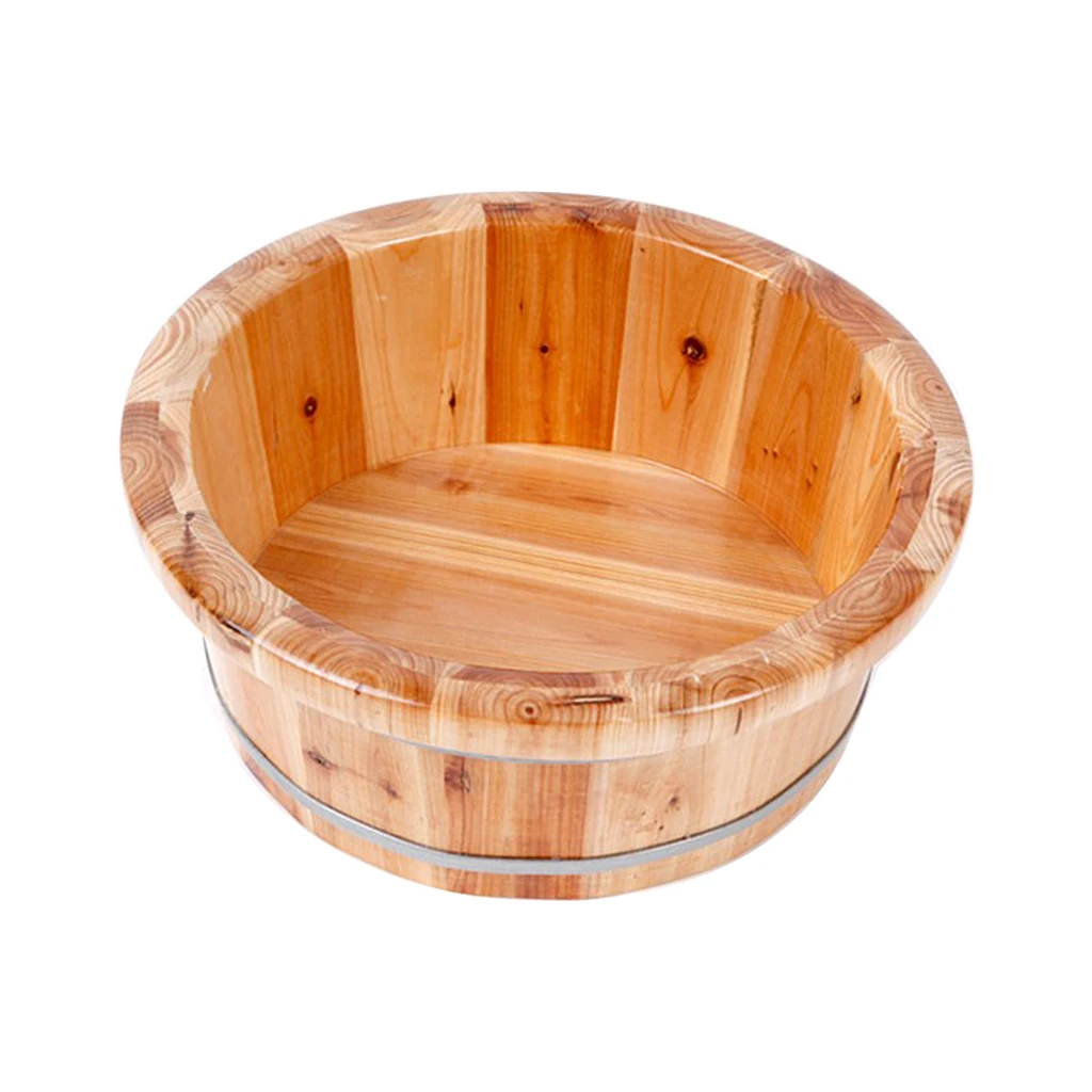 Cedar Wood Feet Barrel Bath Tub Deep Pedicure Foot Basin Beauty Sauna Shower Bucket Bathroom