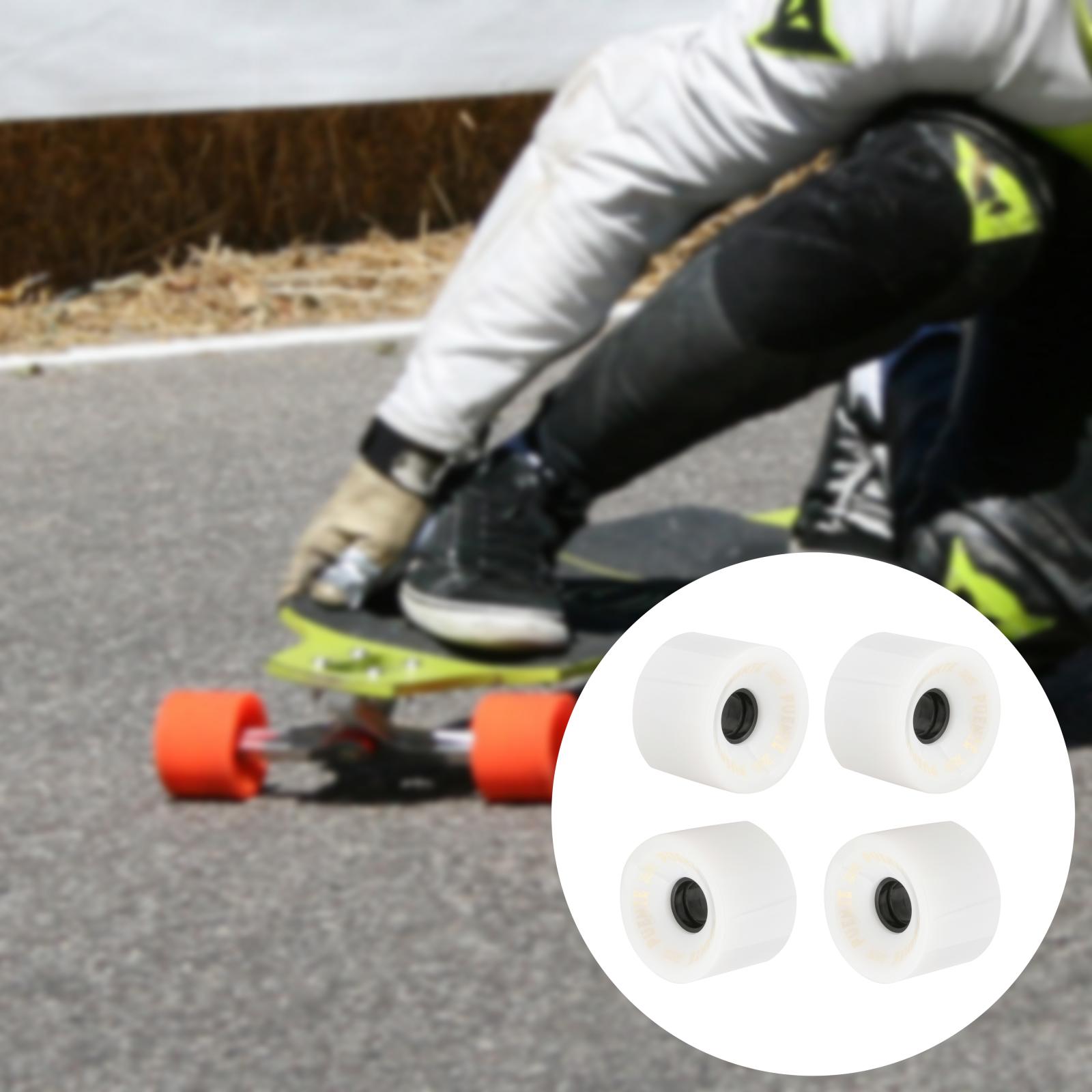 Set of 4 70mm 82a Skateboard & Longboard Wheels, PU Mini Cruiser Wheels Street(7 Color Choose)