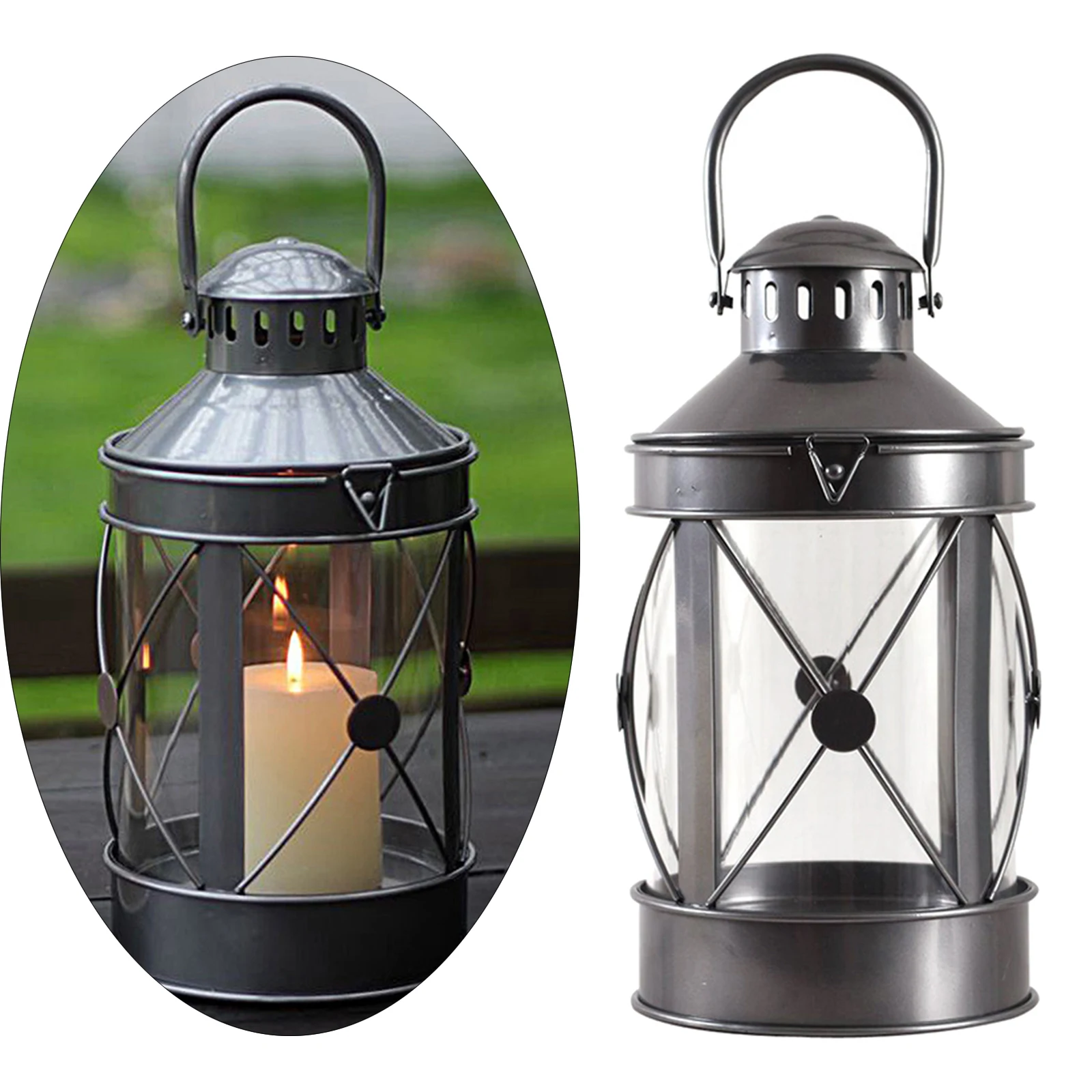 Metal Candle Lantern Tealight Holders Ornament European Simple Vintage Style