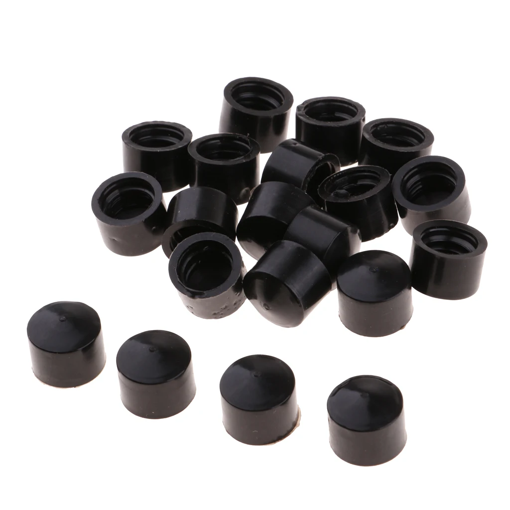 Baosity 20 Sets PU Replacement Pivot Cups Fits Most Truck Black for Skateboard Longboard Truck Pivot Accessories 2 Sizes Included 