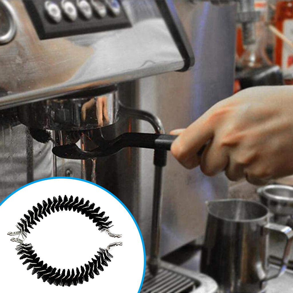 51/58mm Coffee Machine Brush Nylon Bristles Espresso Group Head Round Brushes Grinder Tools