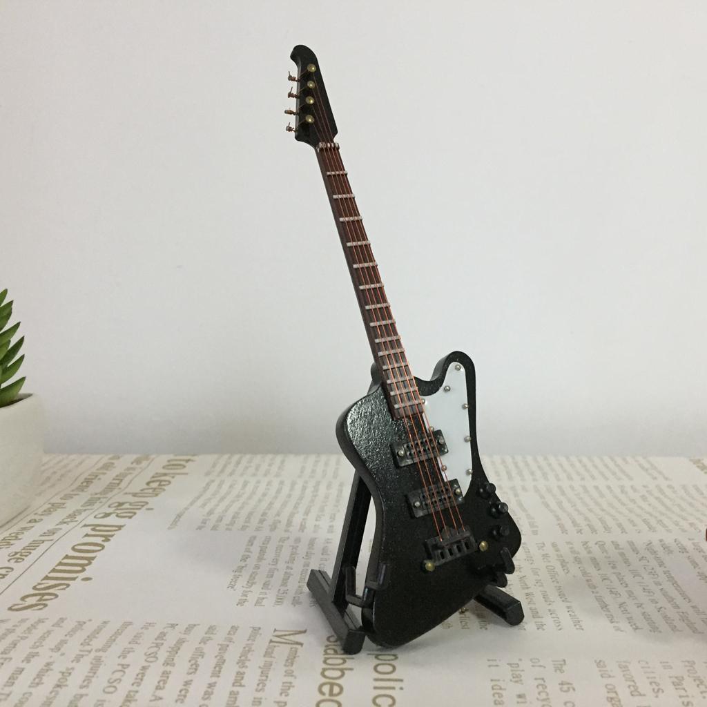 20 Cm Wood Miniature Electric Guitar Model for 20 Cm for Figurine