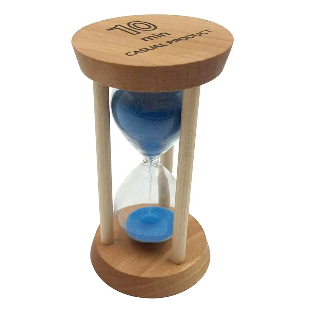 MagiDeal 10 Minutes Wooden Sandglass Hourglass Sand Timer for Classroom Teaching Kitchen Cooking