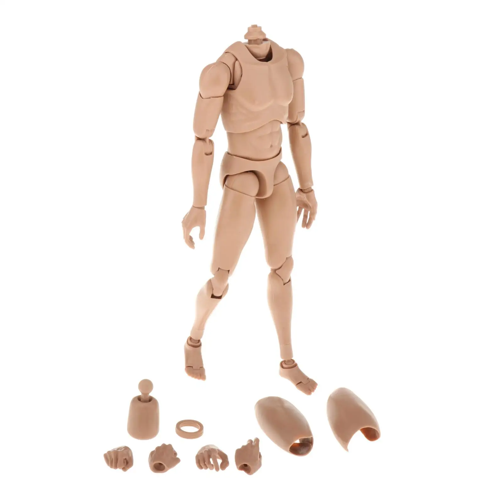 1/6 Male Muscular Body Figure Moveable Joint 12'' Action Man Skeleton for HT