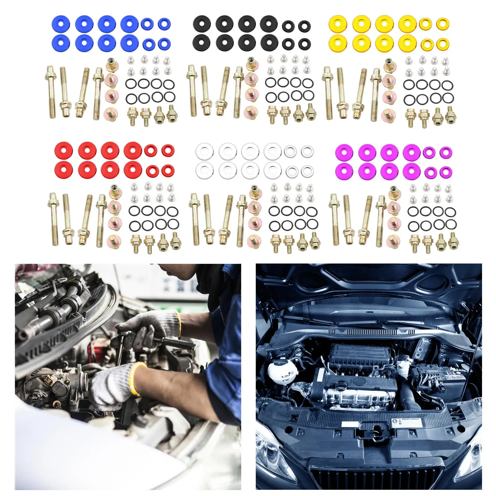 Engine Valve Cover Washer Bolt Kit for Honda B16A2 B16A3 B17A1 Replaces Easy to Install