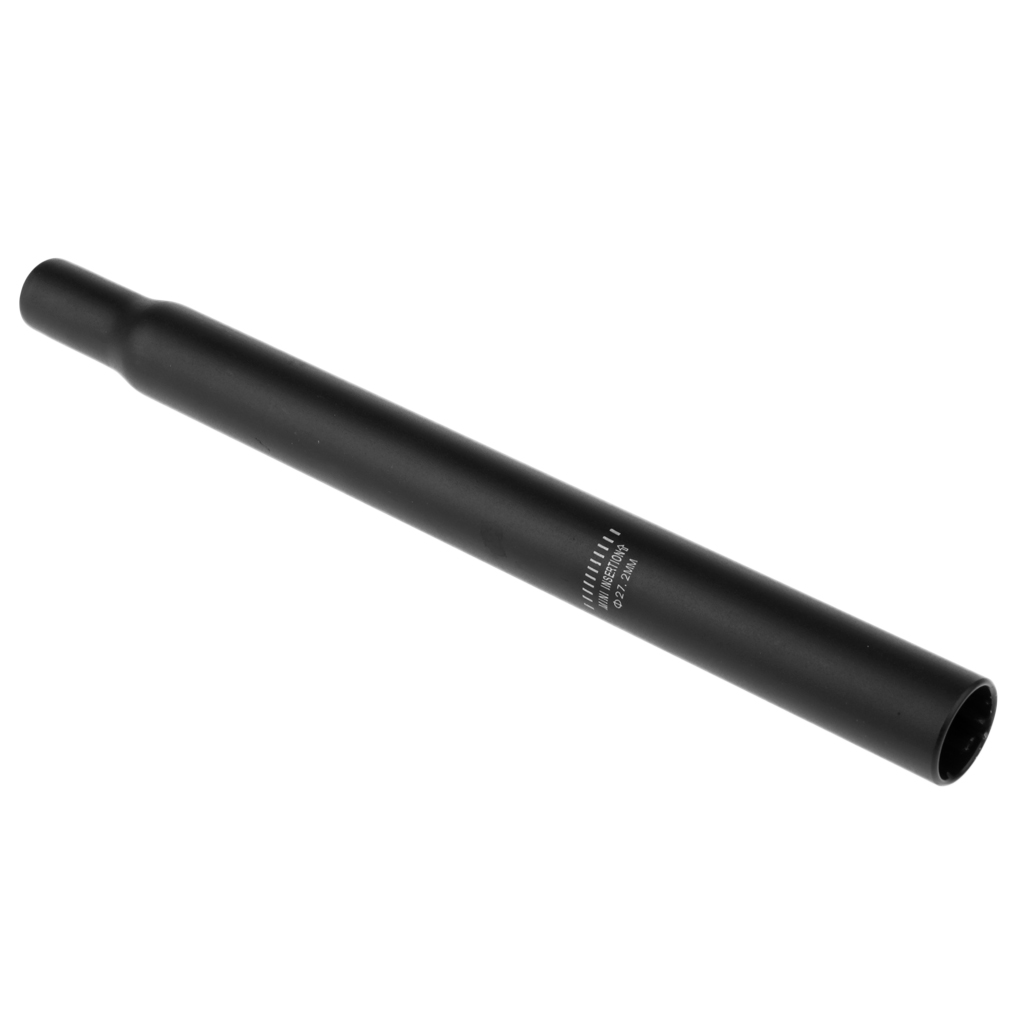 Straight Seatpost 27.2mm 250mm Black Bike  Seat Post Tube Extender - Lightweight & Durable