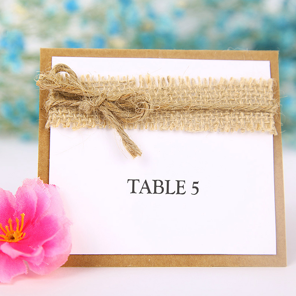 10pcs Guest Decorative Party Name Table Place Cards for Shabby Chic Rustic Wedding Home Wedding Decorations Wedding Supplies