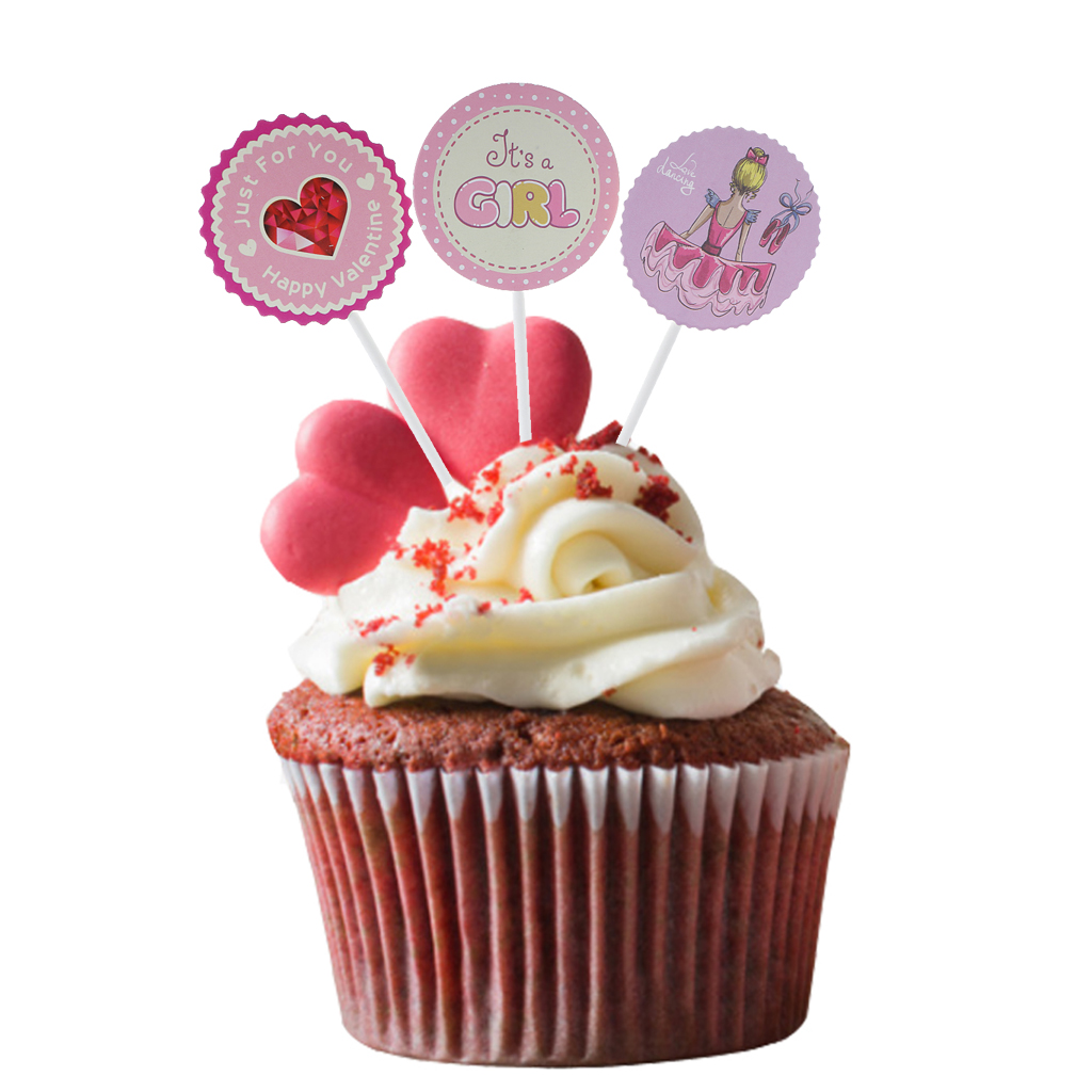 10/30 Pieces It's a Girl /Flamingo Cake Topper Birthday Baby Shower Wedding Party Decorative Cake Fruit Food Picks Decoration