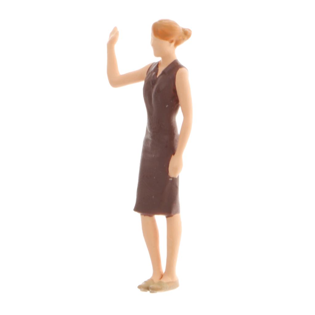 Person Painted Figures Scale Model HO Decor Model for Model Train Scale