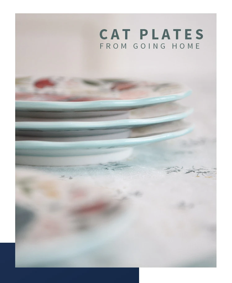 unique cat food plate for human and cat lover