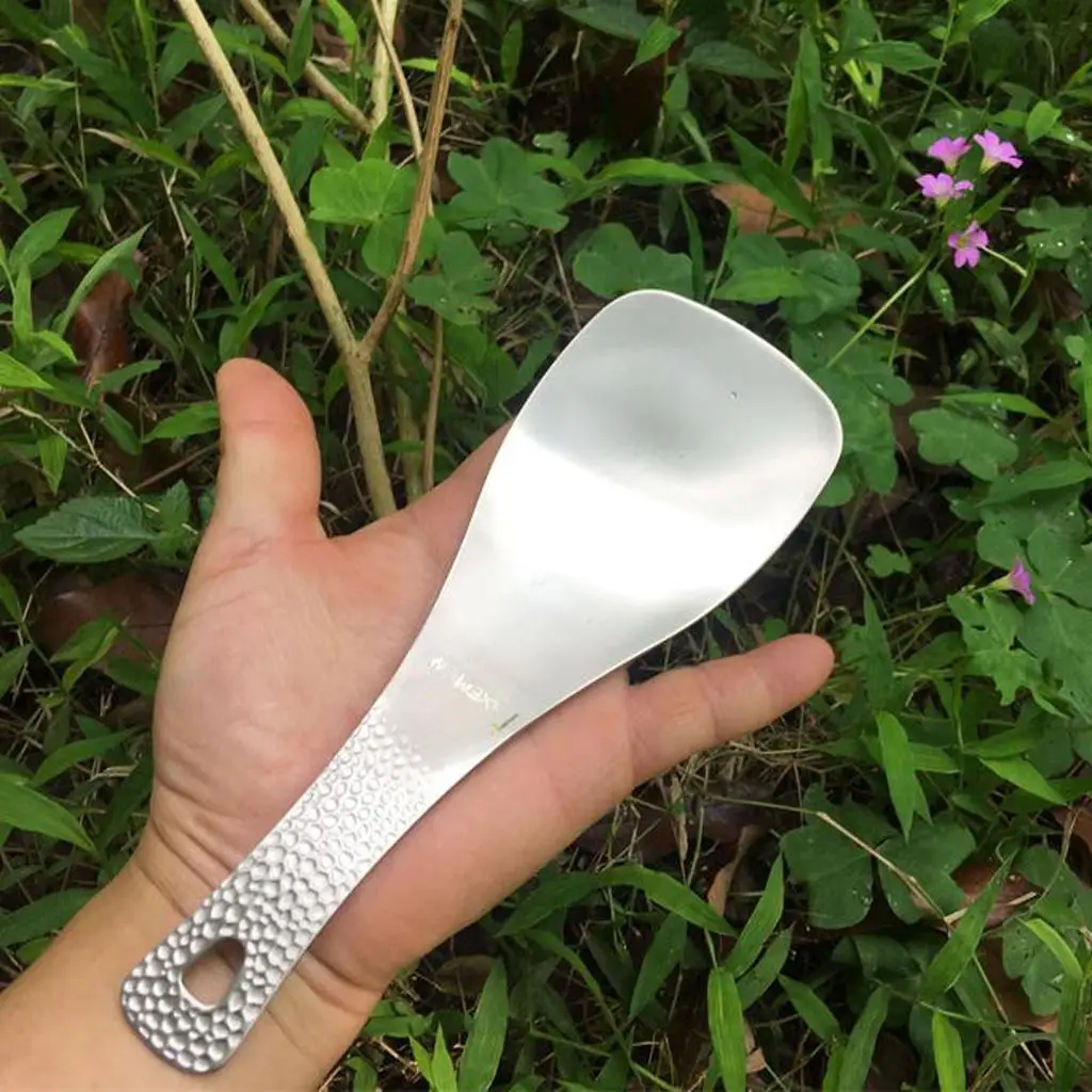 Outdoor Titanium Rice Spoon Cooking Shovel Flat Home Kitchen  Paddle