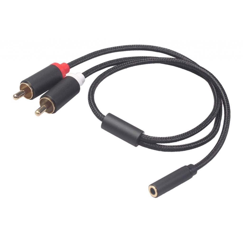 Y Connector Audio Cable 3.5mm 1/8inch Audio Female to 2 RCA Male Stereo Cable Converter 40cm/15.75inch