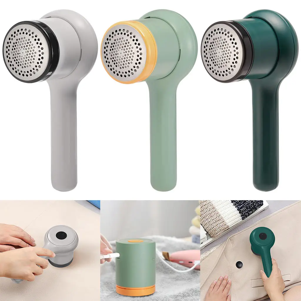 USB Electric Lint Shaver Powerful Stainless Steel Blade Portable Sweater Shavers Fabric Defuzzer Lint Remover for Lint Balls