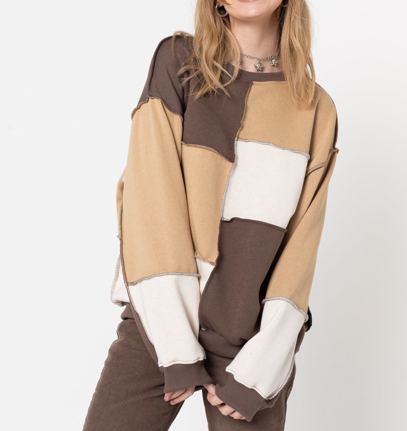 Waliicorners Long Sleeve Pullover Casual Loose Sweatshirt Tops Fashion Color Block Sweatshirts 10 H1a6bd30590374621816c0f46a3fb2cc4l