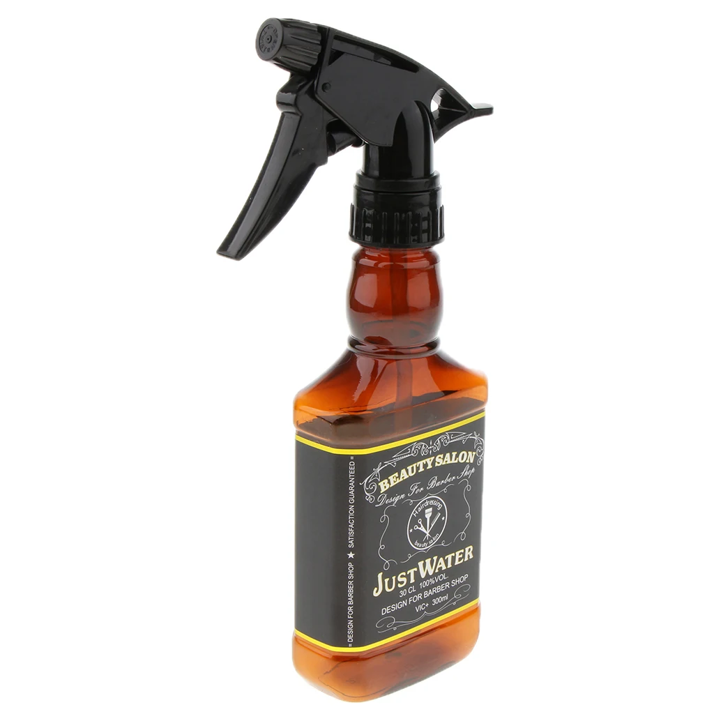 Retro Hair Spray Bottle 325ML Hairdressing Pump Sprayer Salon Barber Hair Tool Water Sprayer- Brown