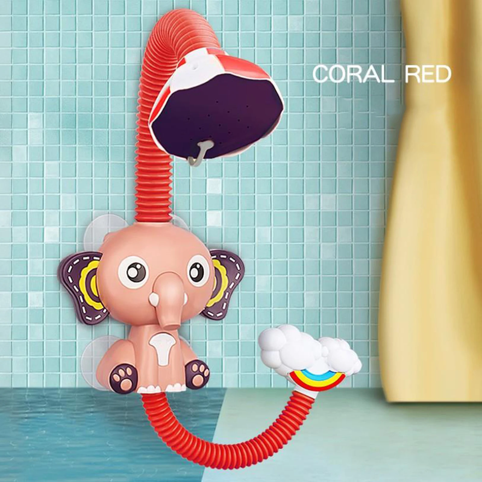 Cartoon Cute Elephant Electric Shower Head Rain Faucet Showerhead Bath Toy