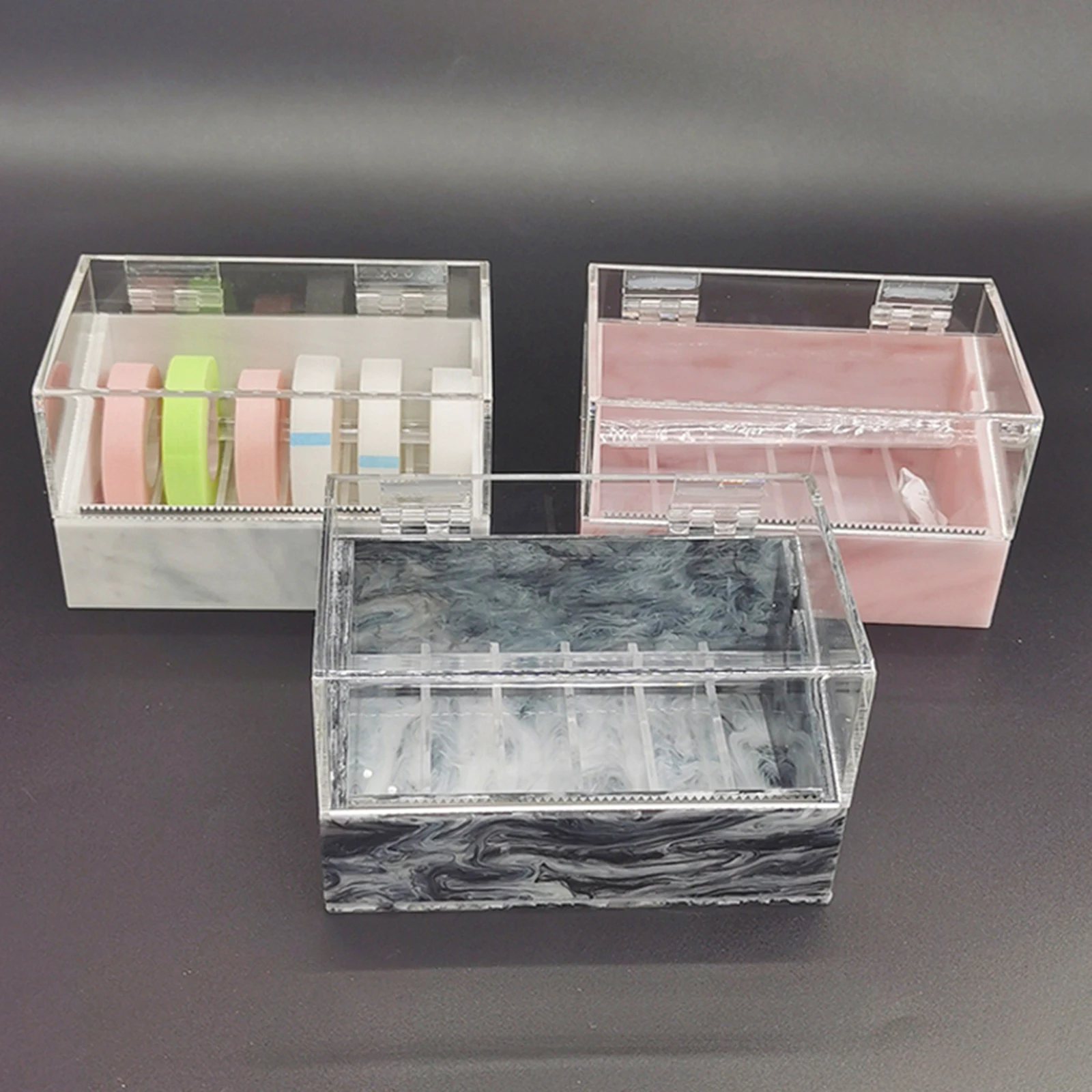 Acrylic Desktop Tape Dispenser, Marble Tape Cutter Core Cute Tape Holder Office Supplies