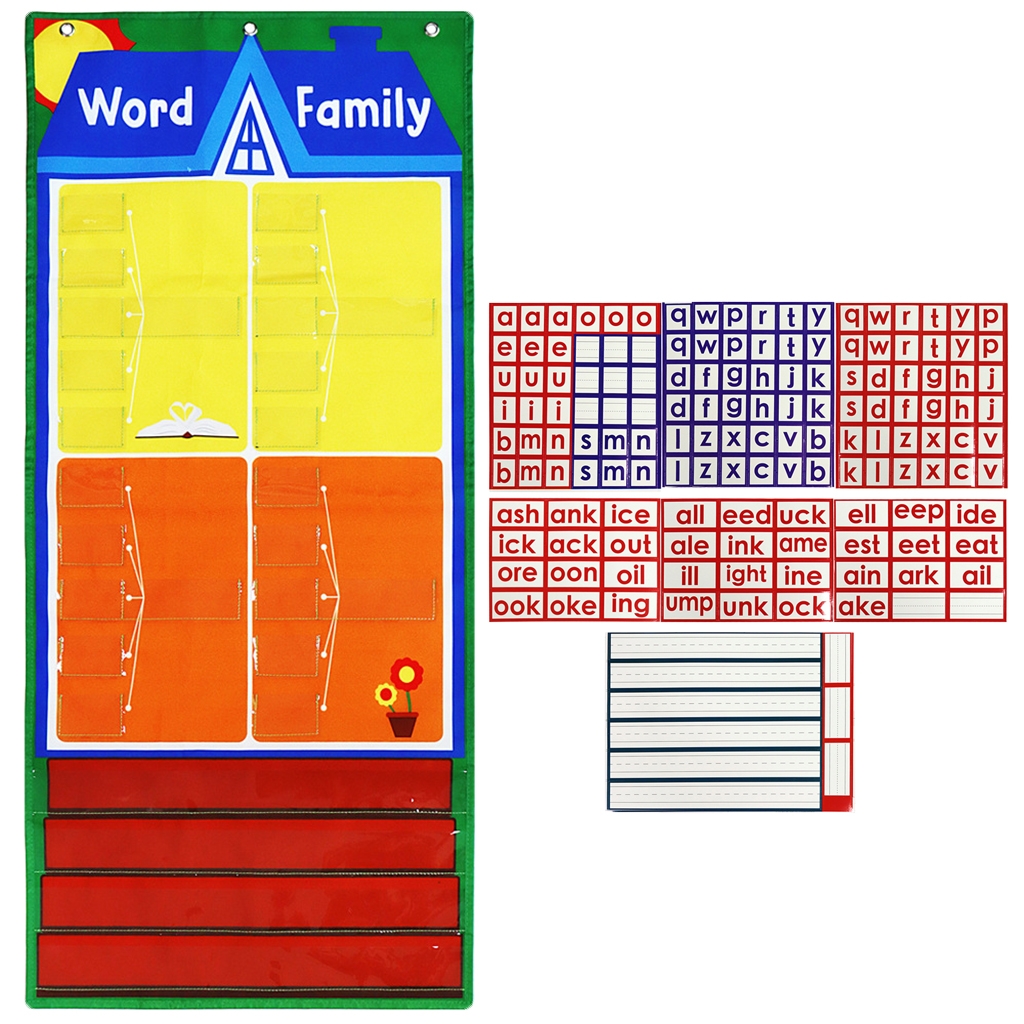 English Learning Card Center Chart Kindergarten Classroom Spelling Exercises for Children Educational Preschool