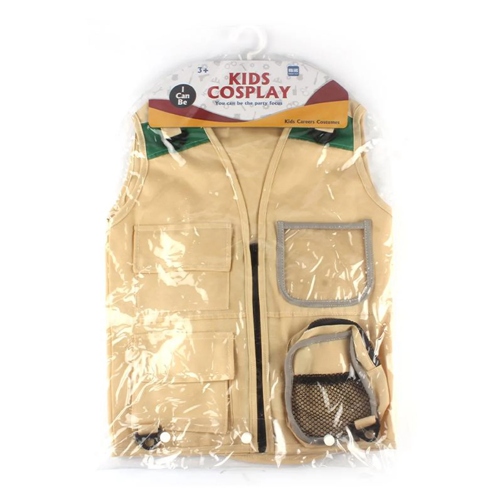 Outdoor Adventure Kit Toddlers Khaki Cargo Vest And Hat for Paleontologist