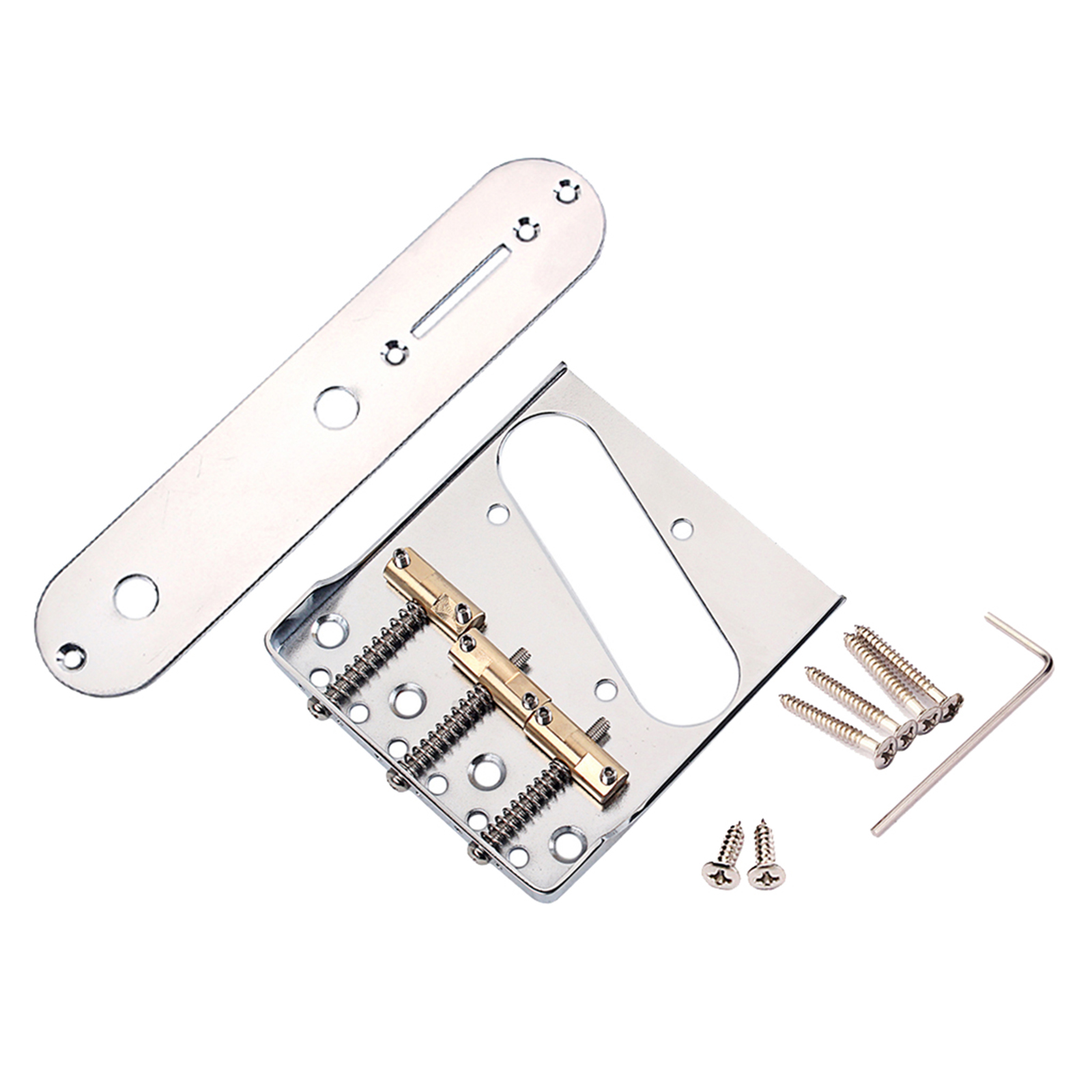 Chrome Vintage Guitar Bridge and Bridge Parts For TL-Style Electric Guitar