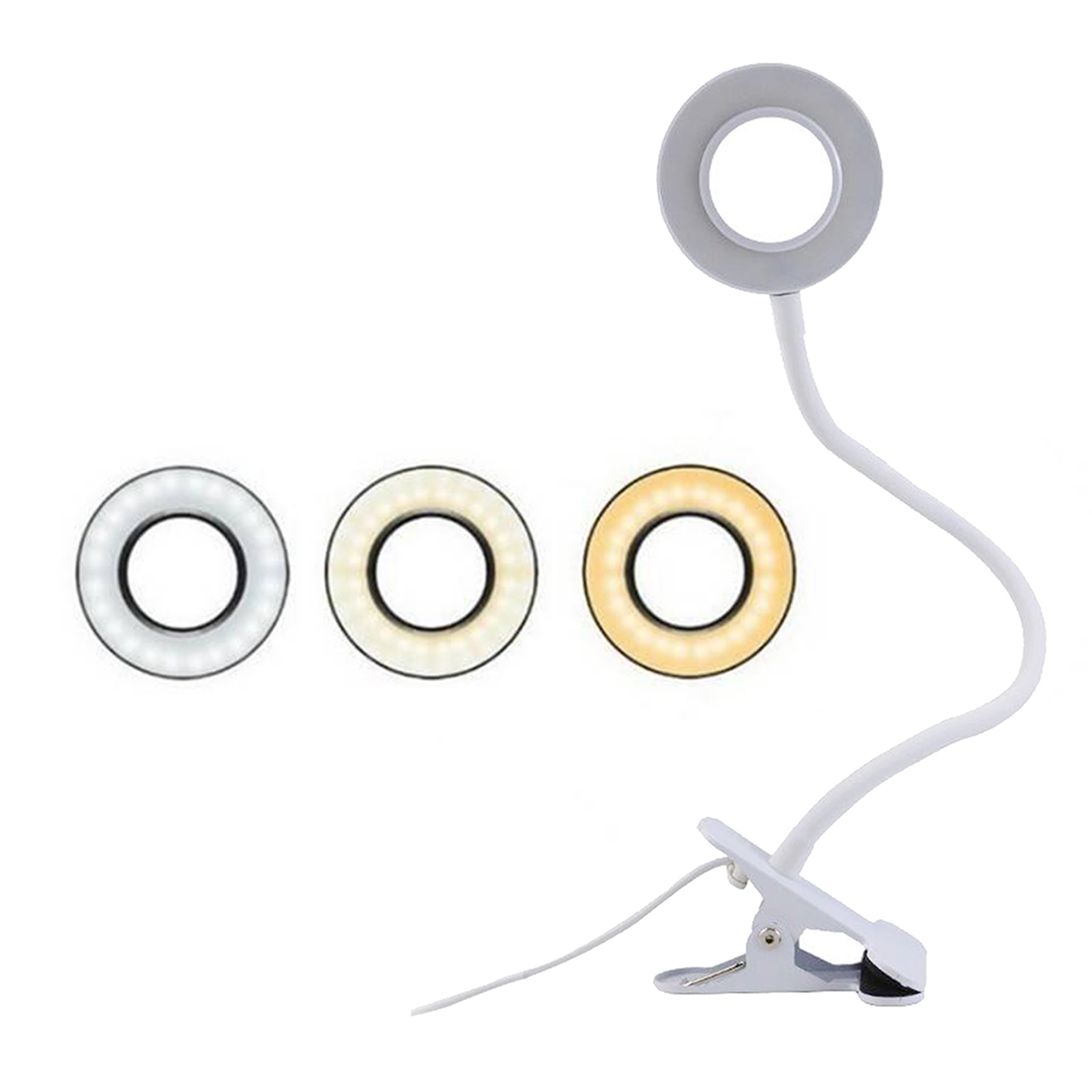 12W Clip On Light, LED Clip On Lamp, USB Reading Book Light, Bed Lamp, Desk Lamps