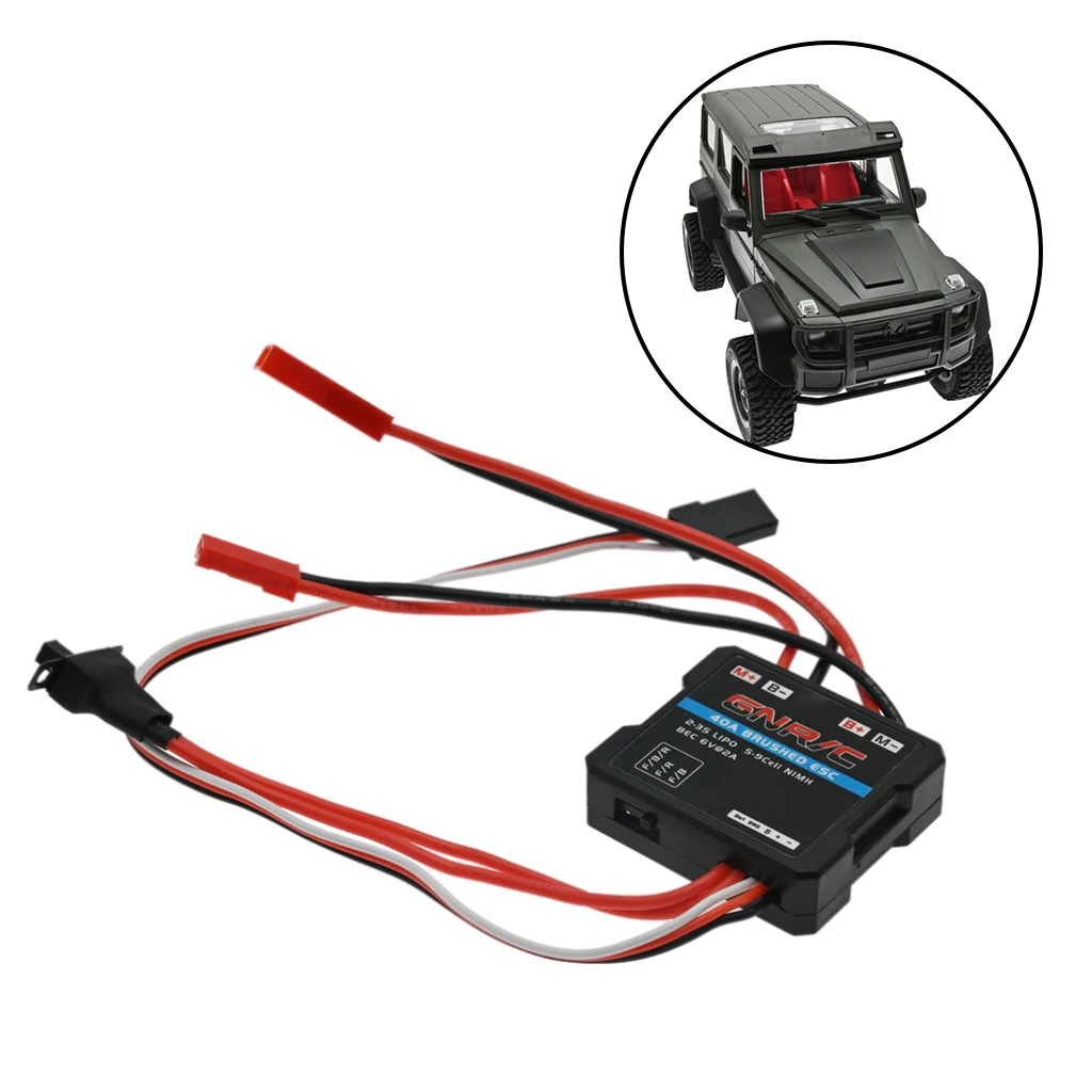 40A Brush ESC with JST Plug for WPL B14 B14K B16 B16K B24 B36 MN86K MN86KS MN86S MN90 RC Car Hobby Model Accs