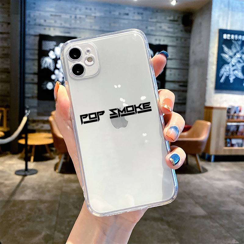 pop smoke Phone Case For iphone 14 13 12 11 8 7 plus mini x xs xr pro max Transparent soft iphone 11 cover