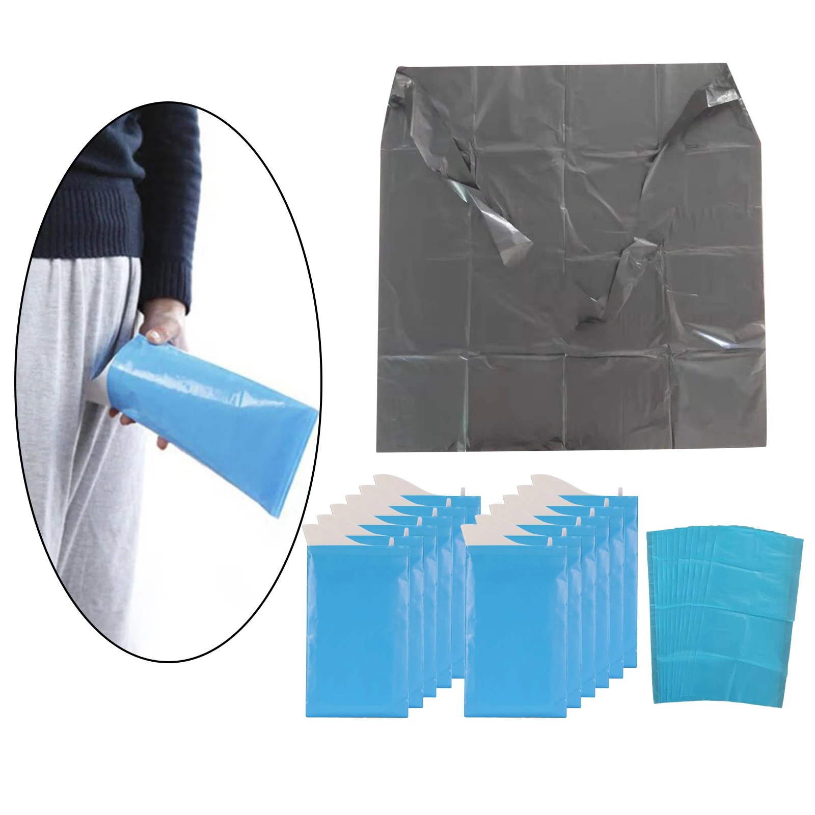12x Unisex Disposable Urine Bags Women Men Camping Pee Bags Toilet Traffic Crowd for Adults Kids Outdoor Seasick Car Hiking