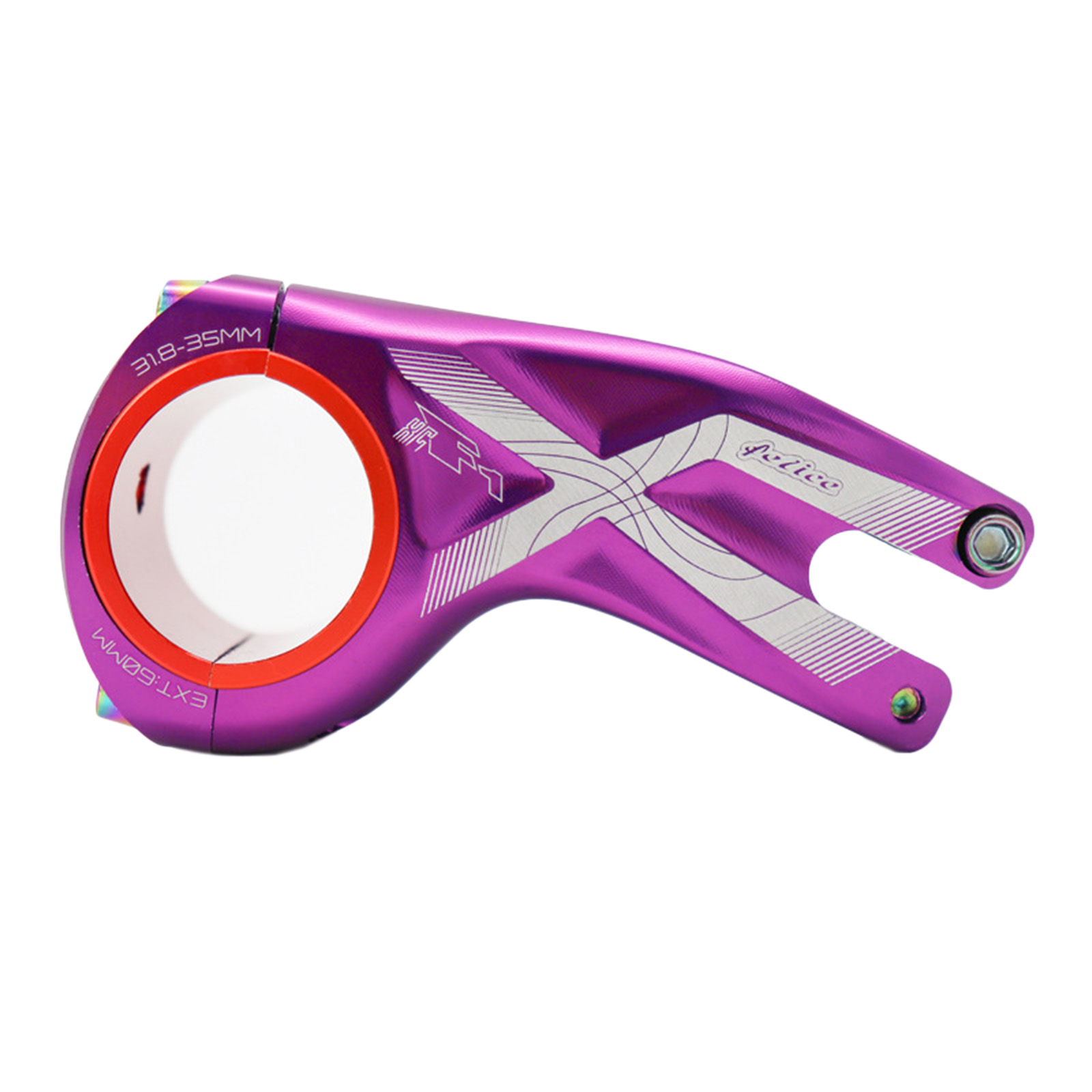 Solid Mountain Bike Stem 31.8mm Aluminum Alloy 4-Bolt MTB BMX Bike Stem Short Handlebar for Road Mountain Bike Gear Cycling Part