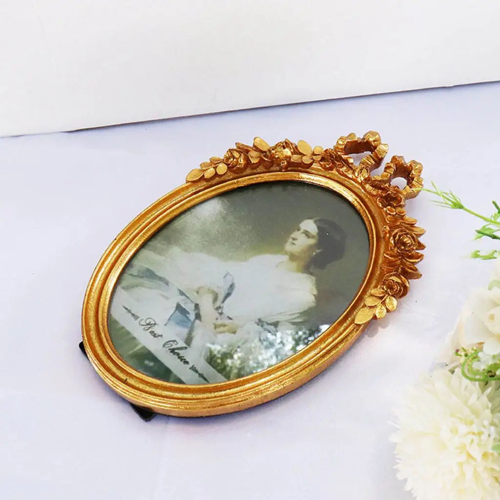 Creative Photo Frame Holder Wall Hanging Crafts Freestanding Baroque Antique Style for Picture Livingroom Table Tabletop Desktop