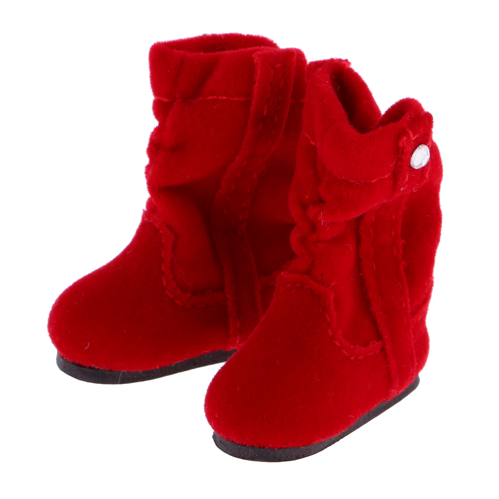 Pair of Doll Shoes PU Leather Boots for 12'' Blythe Doll Clothes Dress Up